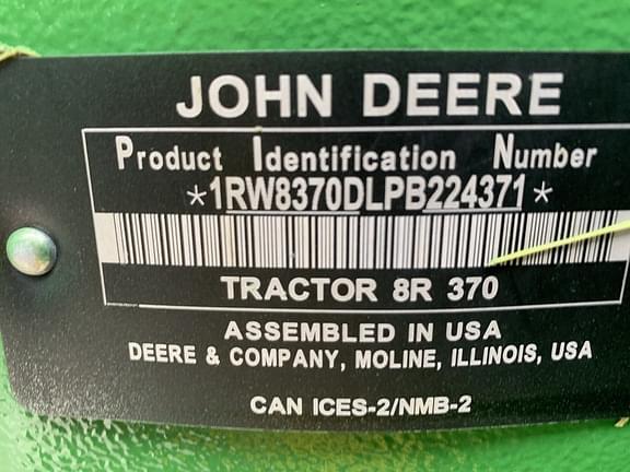 Image of John Deere 8R 370 equipment image 2