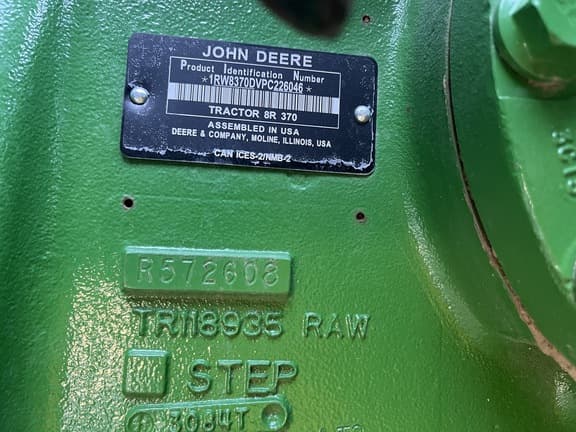 Image of John Deere 8R 370 equipment image 3