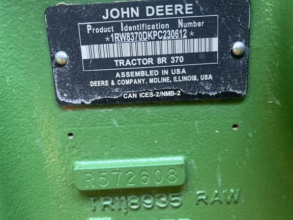 Image of John Deere 8R 370 equipment image 3