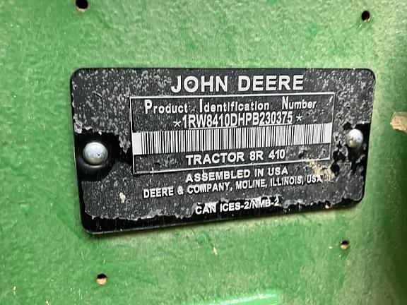 Image of John Deere 8R 410 equipment image 3