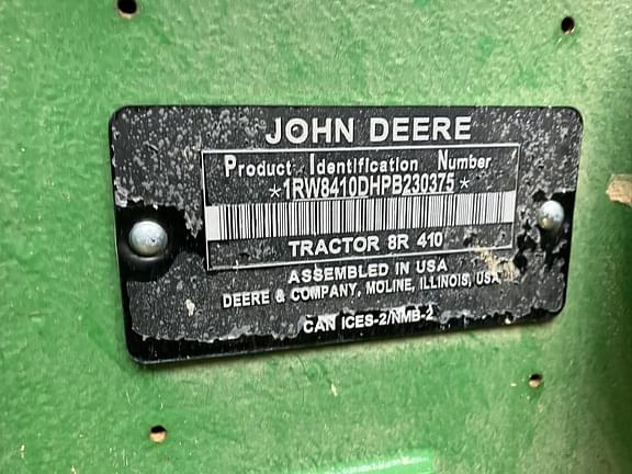 Image of John Deere 8R 410 equipment image 4