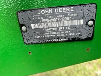 Image of John Deere 8RT 410 equipment image 3