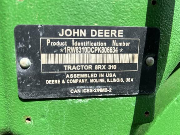 Image of John Deere 8RX 310 equipment image 1