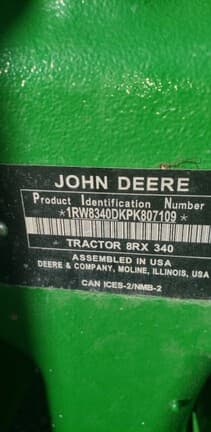Image of John Deere 8RX 340 equipment image 3