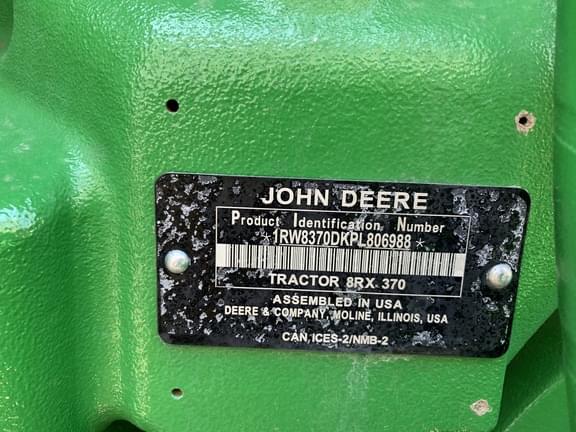 Image of John Deere 8RX 370 equipment image 2