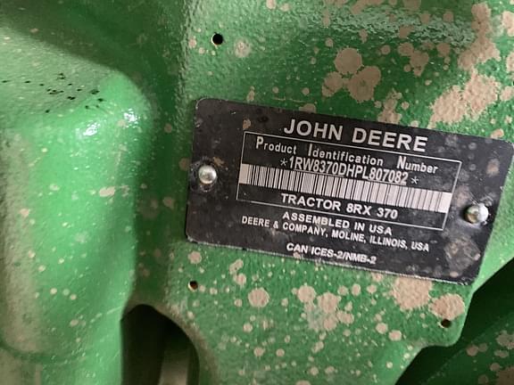 Image of John Deere 8RX 370 equipment image 4