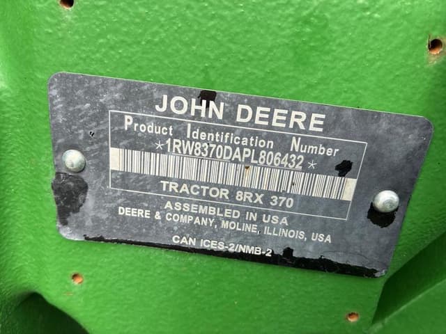 Image of John Deere 8RX 370 equipment image 1