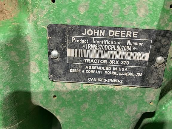 Image of John Deere 8RX 370 equipment image 4