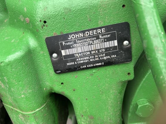 Image of John Deere 8RX 370 equipment image 3