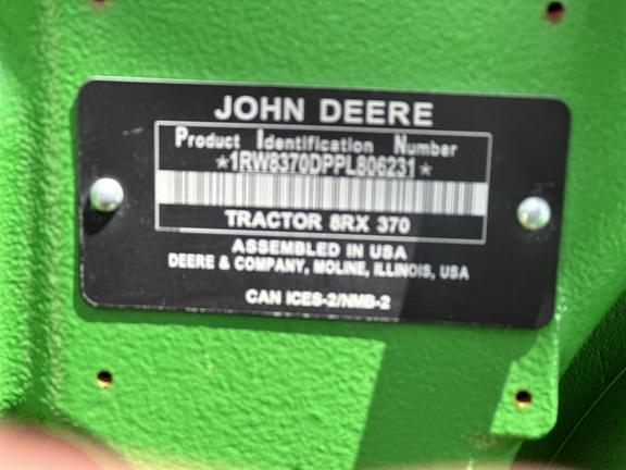 Image of John Deere 8RX 370 equipment image 3