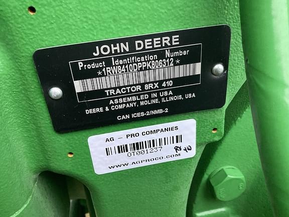 Image of John Deere 8RX 410 equipment image 3