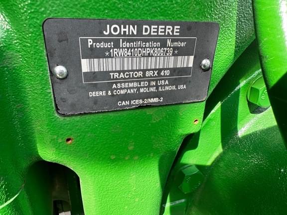 Image of John Deere 8RX 410 equipment image 1