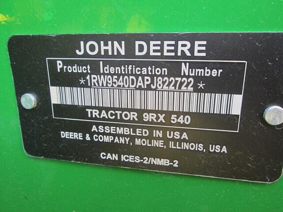 Image of John Deere 9RX 540 equipment image 1