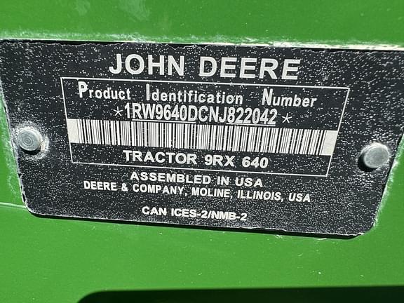 Image of John Deere 9RX 640 equipment image 2