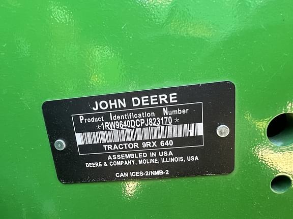 Image of John Deere 9RX 640 equipment image 2