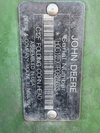 Image of John Deere C12F equipment image 1