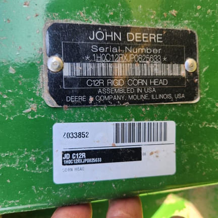Image of John Deere C12R equipment image 4
