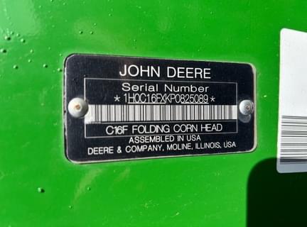 Image of John Deere C16F equipment image 2
