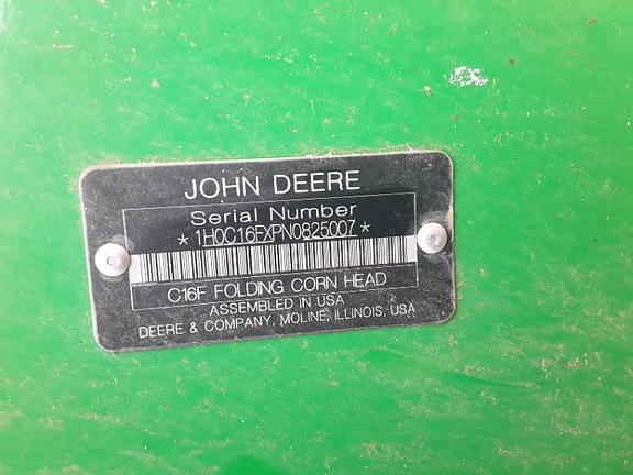 Image of John Deere C16F equipment image 4