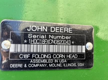 Image of John Deere C18F equipment image 4