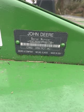 Image of John Deere C350 equipment image 2