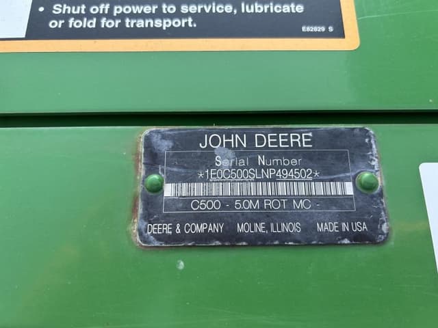 Image of John Deere C500 equipment image 4