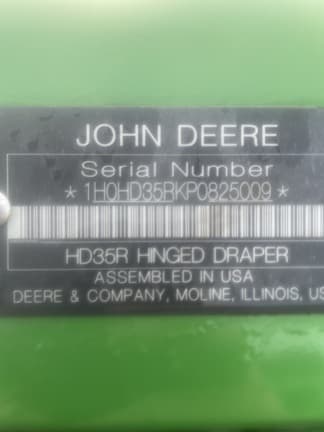 Image of John Deere HD35R equipment image 4