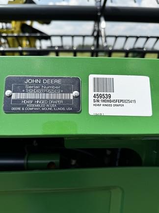 Image of John Deere HD45F equipment image 3