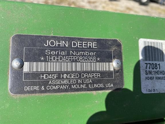 Image of John Deere HD45F equipment image 1