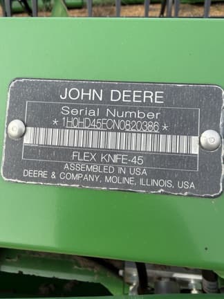 Image of John Deere HD45F equipment image 1