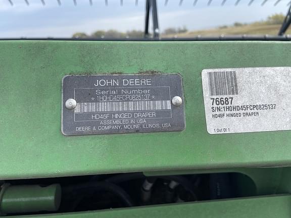 Image of John Deere HD45F equipment image 4