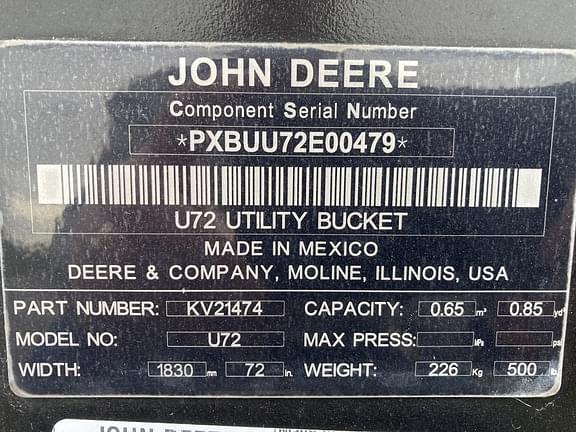 Image of John Deere Worksite Pro U72 equipment image 2