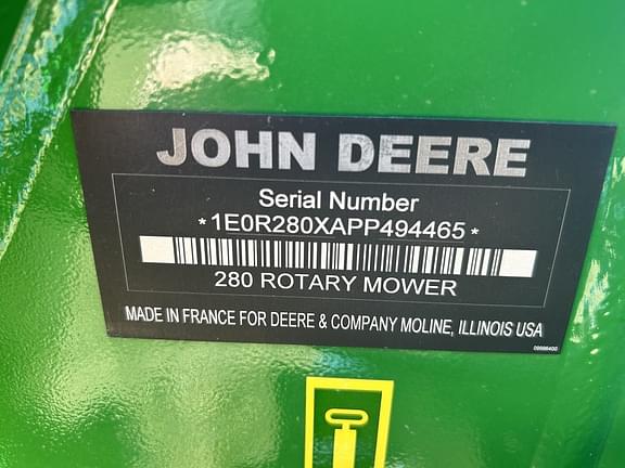 Image of John Deere R280 equipment image 4