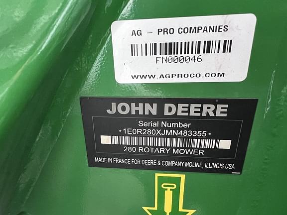 Image of John Deere R280 equipment image 3