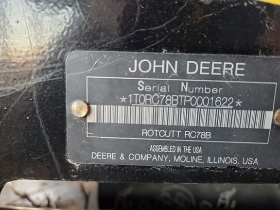 Image of John Deere RC78B equipment image 4