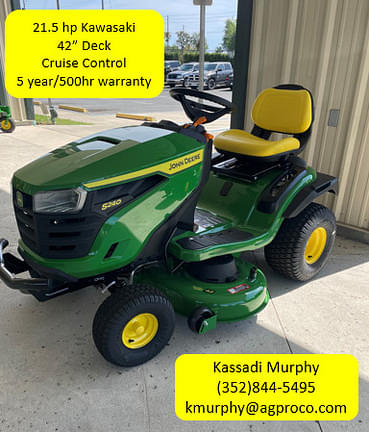 John deere s240 2024 lawn tractor for sale