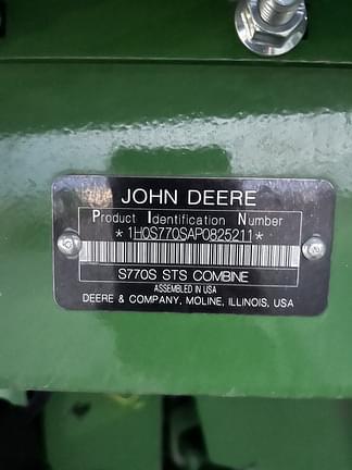 Image of John Deere S770 equipment image 1