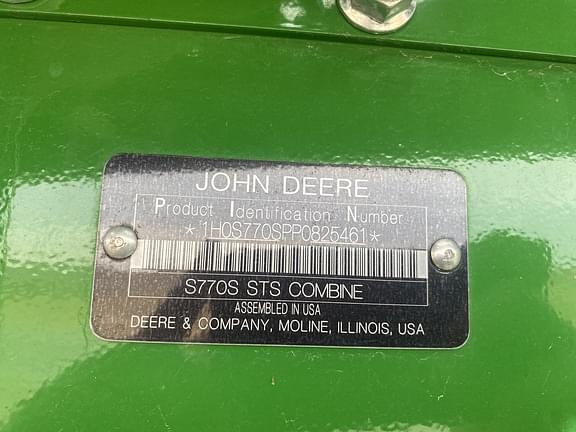 Image of John Deere S770 equipment image 4