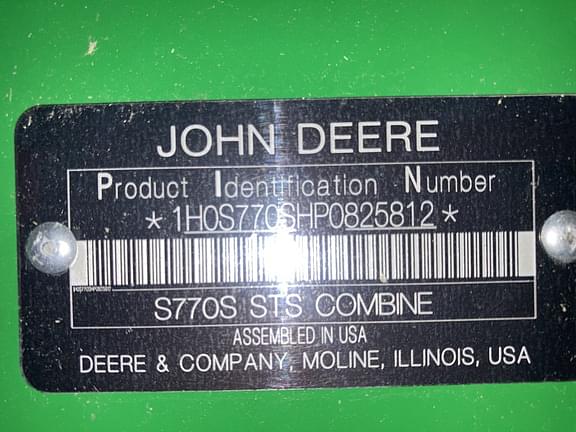 Image of John Deere S770 equipment image 2