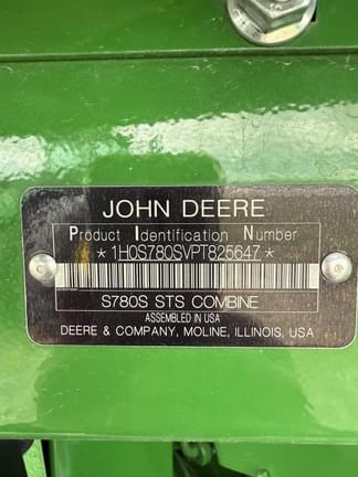 Image of John Deere S780 equipment image 2