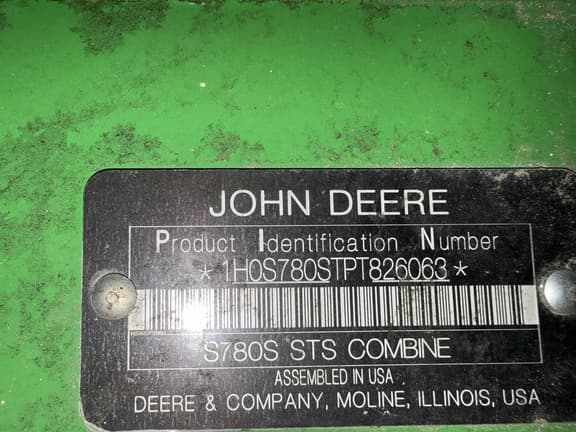 Image of John Deere S780 equipment image 4