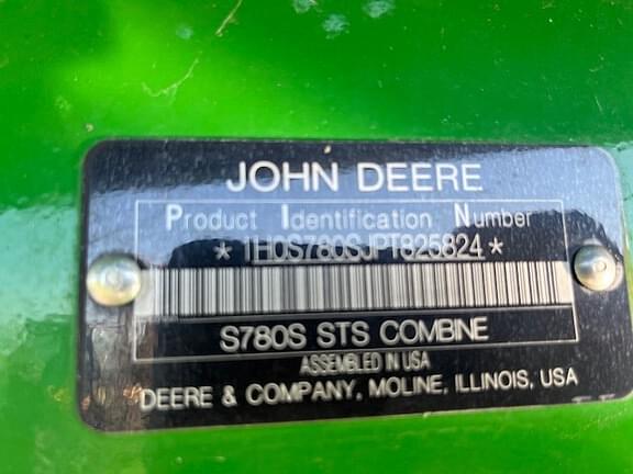 Image of John Deere S780 equipment image 1