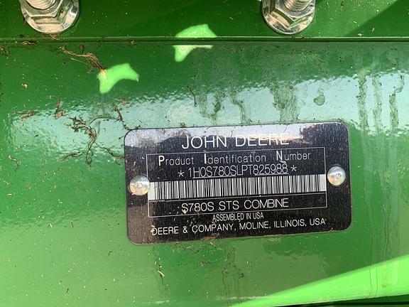 Image of John Deere S780 equipment image 4