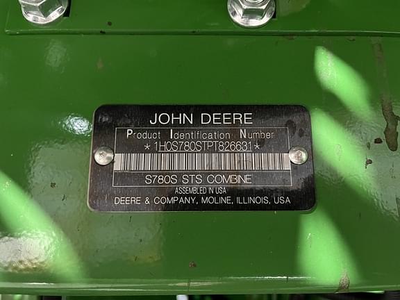 Image of John Deere S780 equipment image 3