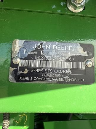 Image of John Deere S780 equipment image 4