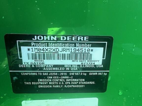 Image of John Deere Gator TX 4x2 equipment image 1