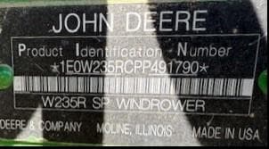 Image of John Deere W235R equipment image 1