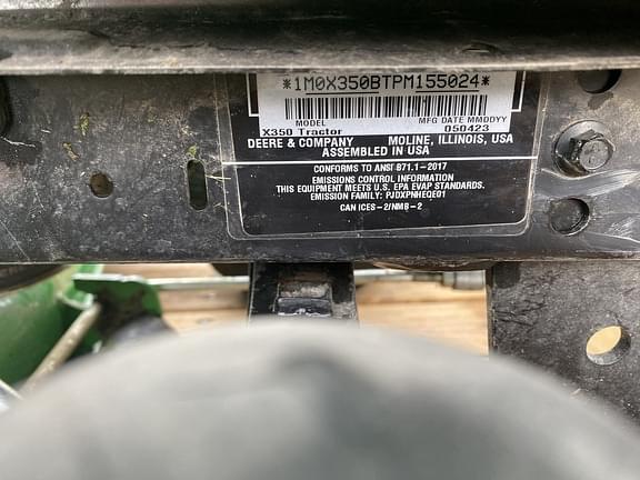 Image of John Deere X350 equipment image 4