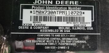 Main image John Deere X730 12