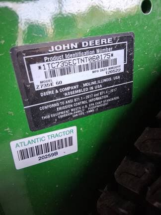 Image of John Deere Z735E equipment image 1